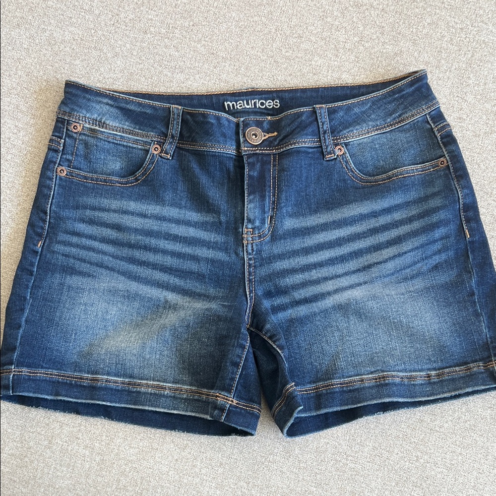 Maurices Dark Blue Jean Shorts